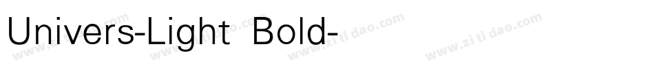 Univers-Light Bold字体转换